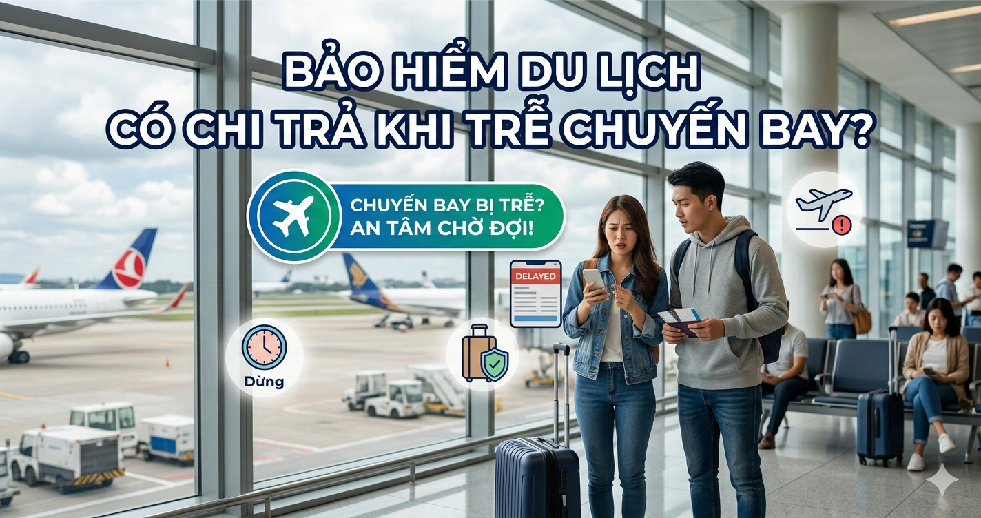 bảo hiểm du lịch có chi trả khi trễ chuyến bay không