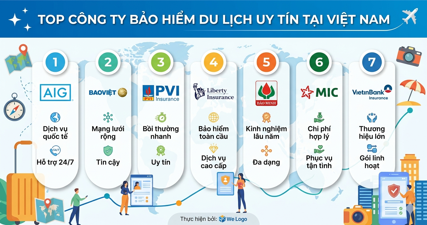 Top công ty bảo hiểm du lịch uy tín tại Việt Nam
