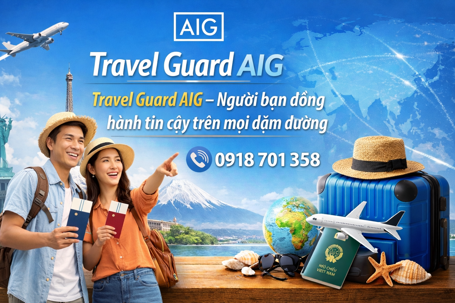 Travel Guard AIG – Bảo Hiểm Du Lịch Quốc Tế Uy Tín Hàng Đầu 2026