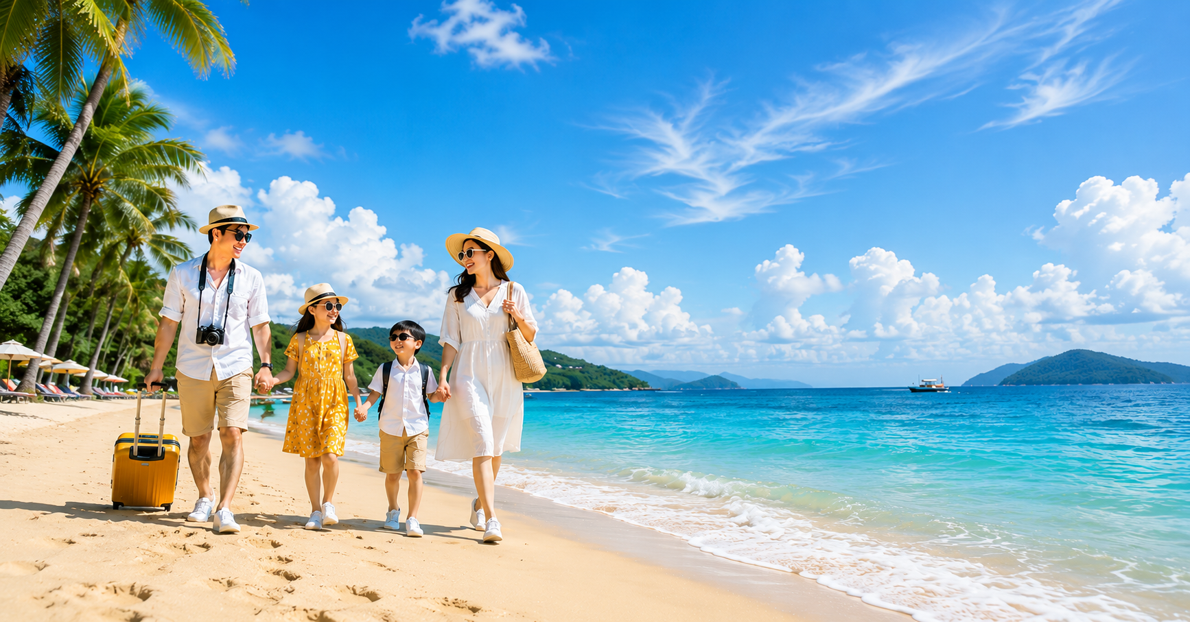 Gia đình đi du lịch cùng Bảo Hiểm Du Lịch Quốc Tế AIG