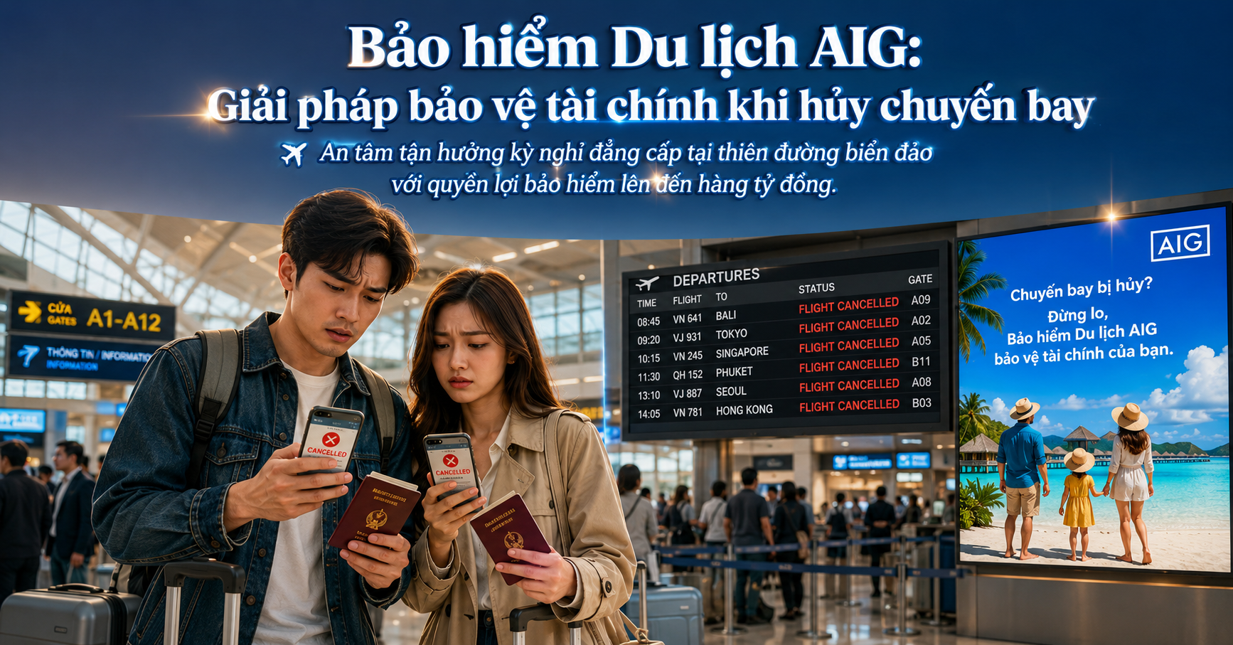 Bảo hiểm du lịch có hỗ trợ hủy chuyến bay?