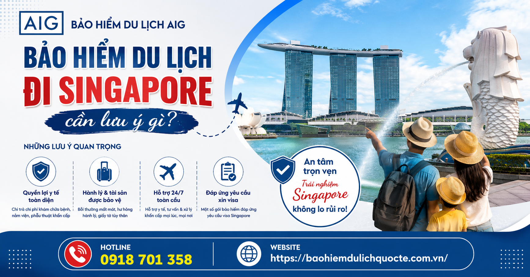 Bảo hiểm du lịch đi Singapore cần lưu ý gì?- Bảo Hiểm Du Lịch AIG