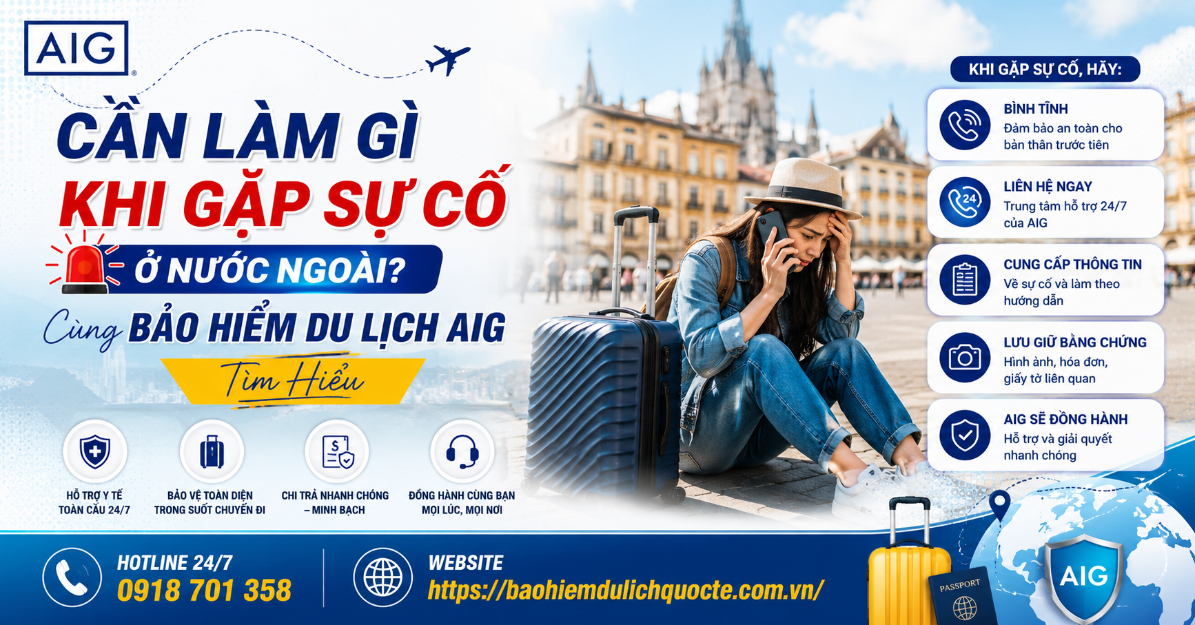 Cần Làm Gì Khi Gặp Sự Cố Ở Nước Ngoài Cùng Bảo Hiểm Du Lịch AIG Tìm Hiểu