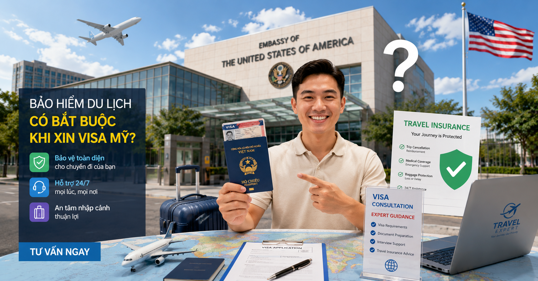 Visa Mỹ có yêu cầu bảo hiểm du lịch không? Giải đáp từ AIG 2026