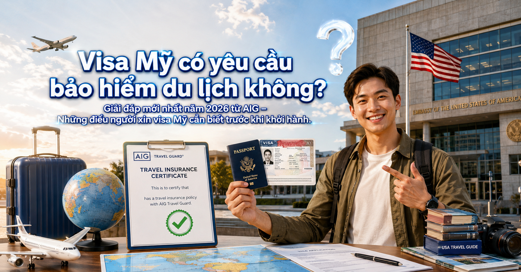 Visa Mỹ có yêu cầu bảo hiểm du lịch không? Giải đáp từ AIG 2026